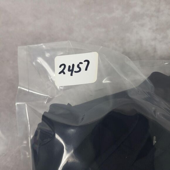 Swim Solutions Tankini Top Womens 10 Black Triple Pleat Ruffle Adjustable Straps - Picture 12 of 12